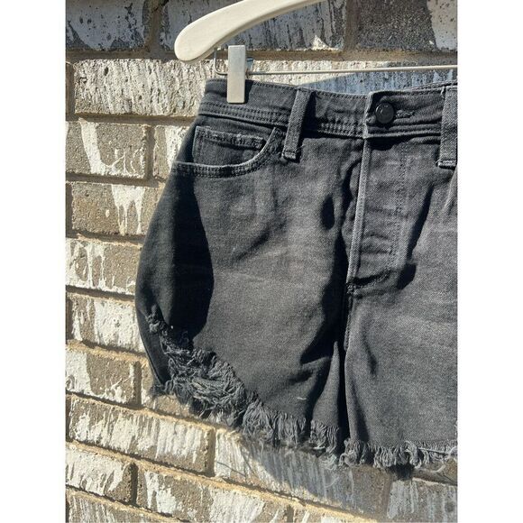 Hollister Black Curvy Ultra High-Rise Mom Short 3” Shorts Woman’s Size 25 - Picture 3 of 10